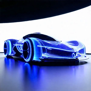 Innovative Electric Vehicle Design With Futuristic Blue