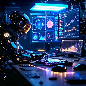 Financial technology in (design:1.34) studio