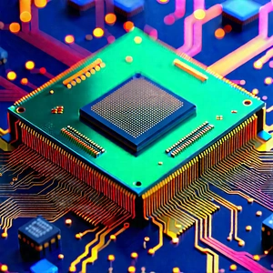 Close-up of microprocessor