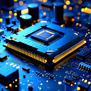 Close-up of electronic circuit