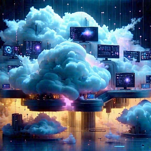 Cloud Computing Visualization With Image, There