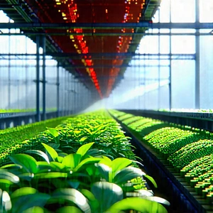Agricultural technology in manufacturing facility