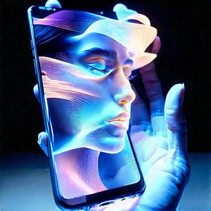 Smartphone with holographic display