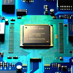 Close-up of microprocessor