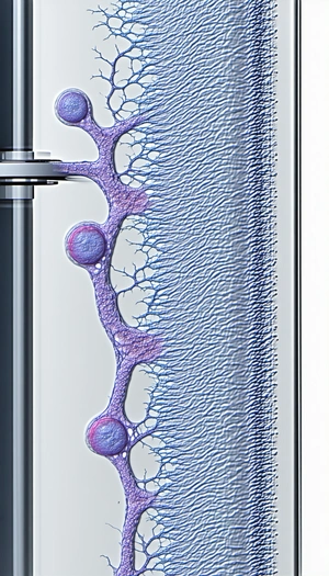 A Close-up Of A Purple Substance, Possibly A Plant Or A Piece Of Art, With A Blue Background