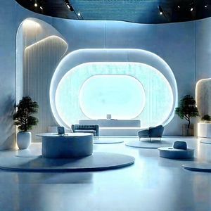 (futuristic:1.23) Tech Startup Office With Large, Open