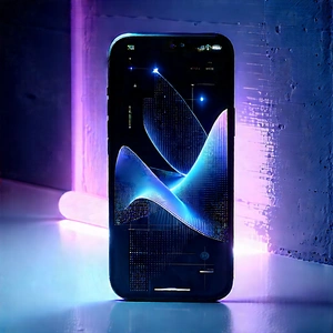 Smartphone With Data Visualization With Black Cell