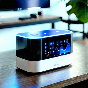 Smart Home Device With Holographic Display With Small White