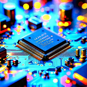 Close-up of microprocessor