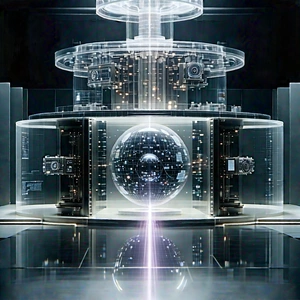 Quantum Computer With Laser Scanning With Large, Clear