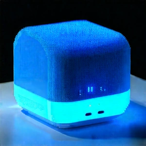 Smart home device with glowing screen
