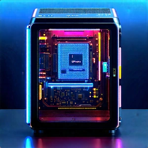 Quantum computer with neon accents