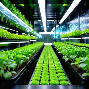 Agricultural technology in manufacturing facility