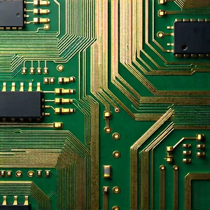 Close-up of electronic circuit