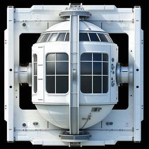 A Large White Dome Is Shown In A 3d Rendering