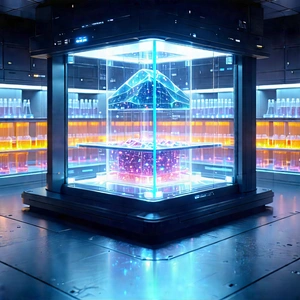 Futuristic research laboratory