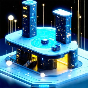 Futuristic Tech Startup Office With Image, There