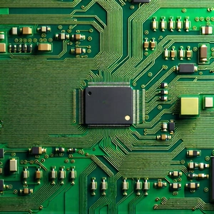 Close-up of electronic circuit
