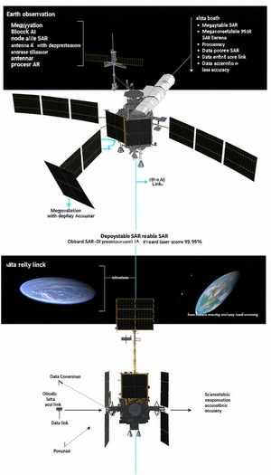 The Image Is A Diagram Showing The Relationship Between A Spacecraft And A Satellite