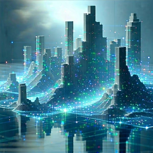 Tech Low Poly: Big data visualization