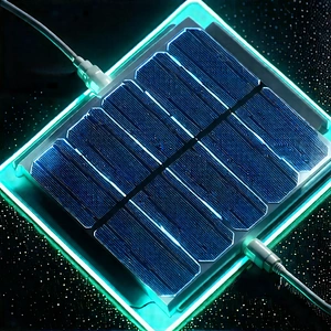 Solar panel with neon accents