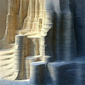 Abstract Architectural Photography: Abstract Interpretation Of Erosion With Model Rocky