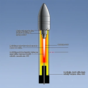 A Rocket Is Shown In A Diagram, With Its Various Components Labeled