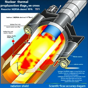 The Image Is A Diagram Showing The Process Of Nuclear Thermal Propulsion