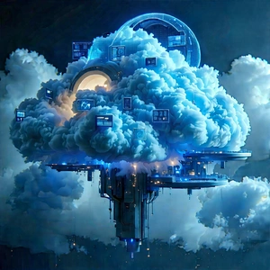 Cloud Computing Visualization With Image, There