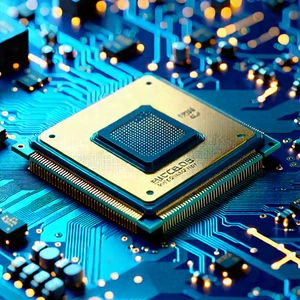 Close-up of microprocessor