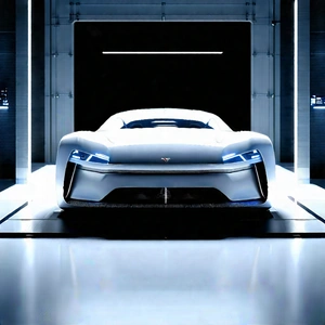 Automotive Technology In Manufacturing Facility With White Sports
