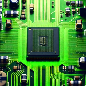 Close-up of microprocessor