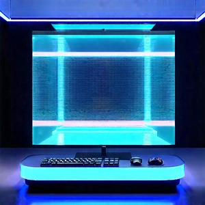 Smart Home Device With Holographic Display With Computer Desk