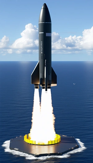 A Space Shuttle Is Seen Flying Through The Sky, With A Trail Of Smoke Behind It