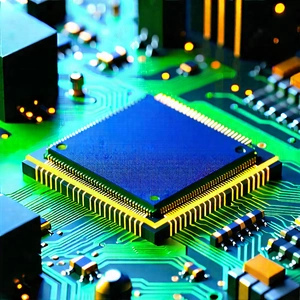 Close-up of electronic circuit