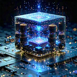 Quantum computer with digital particles