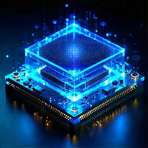 Quantum Computer With Holographic Projection With Blue White