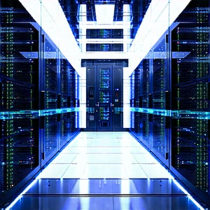 Futuristic Server Room With Image, There
