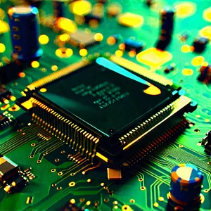 Close-up of electronic circuit