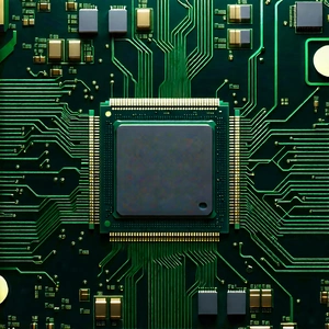 Close-up of microprocessor