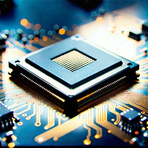 Close-up of microprocessor