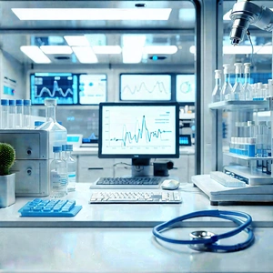 Healthcare Technology In Research Center With Image, There