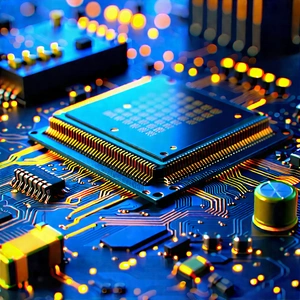 Close-up of electronic circuit