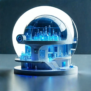 Futuristic Research Laboratory With Futuristic-looking Building