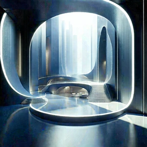 Futuristic innovation hub