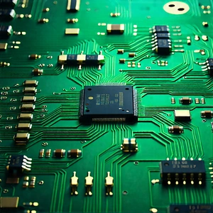 Close-up of electronic circuit