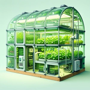 A Large, Multi-level Greenhouse Filled With Various Plants
