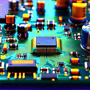 Close-up of electronic circuit