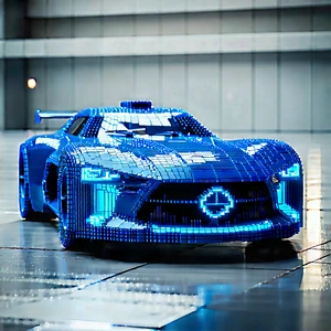 Automotive Technology In Design Studio With Blue Sports