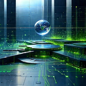 Quantum computer with data streams